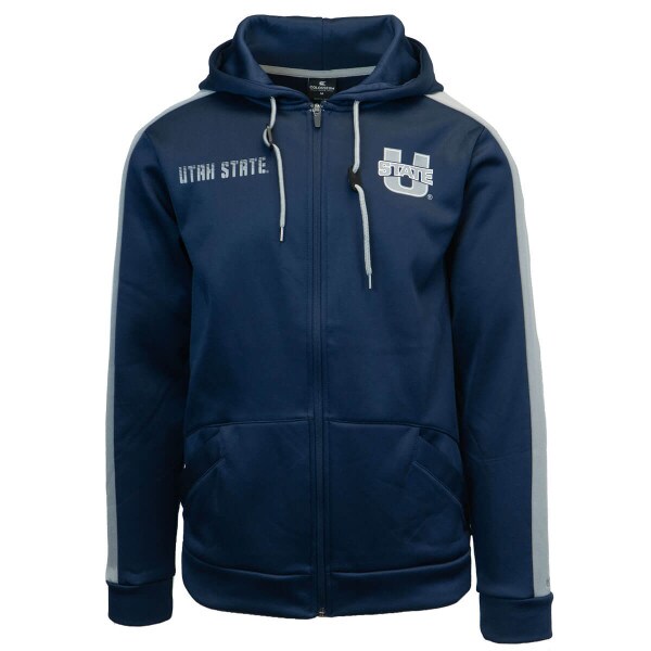 U-State Utah State Navy Full-Zip Sweatshirt